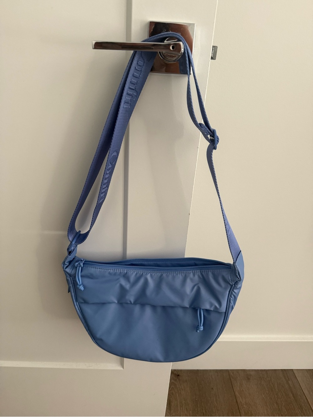 Light Blue Crossbody Bag with Adjustable Strap -